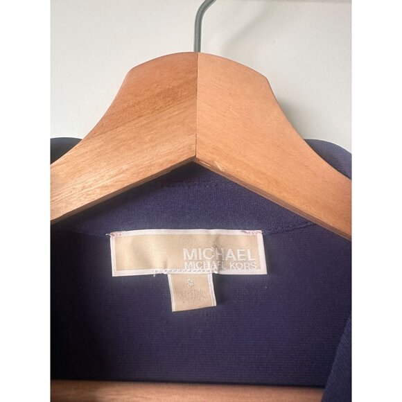 MICHAEL Michael Kors Navy Blue Jumpsuit Cropped Jumper Size S - Picture 2 of 8